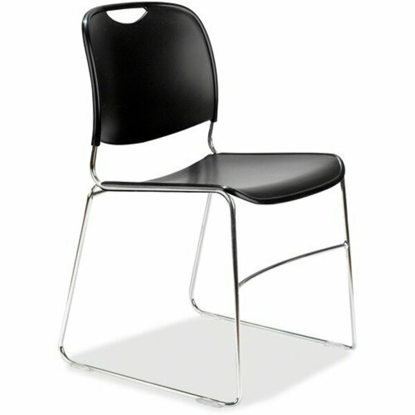 United Chair Co Stack Chair, No Arms, 17-1/2inx22-1/2inx31in, Black Shell, 2PK UNCFE1PCFS03